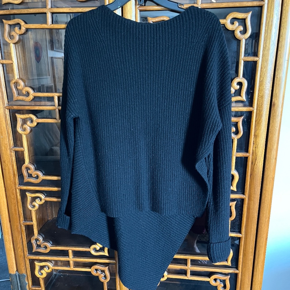 Brochu Walker Black Ribbed Knit Sweater